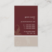 feuillage carte de visite élégant et moderne (Dos)