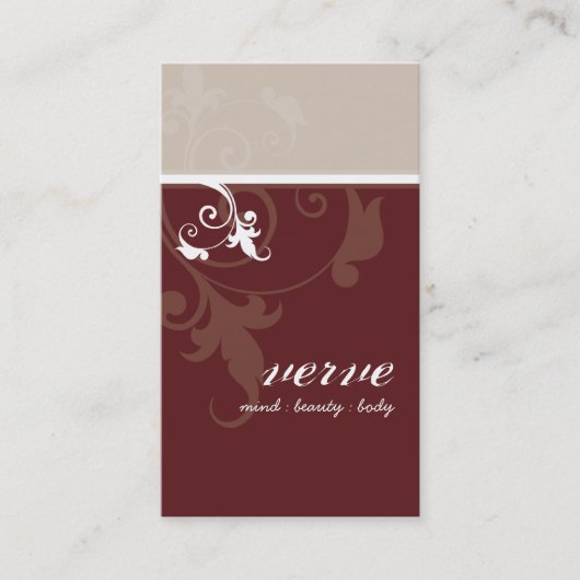 feuillage carte de visite élégant et moderne (Devant)