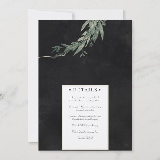 feuillage classique de minuit, invitation au polyg (Dos)