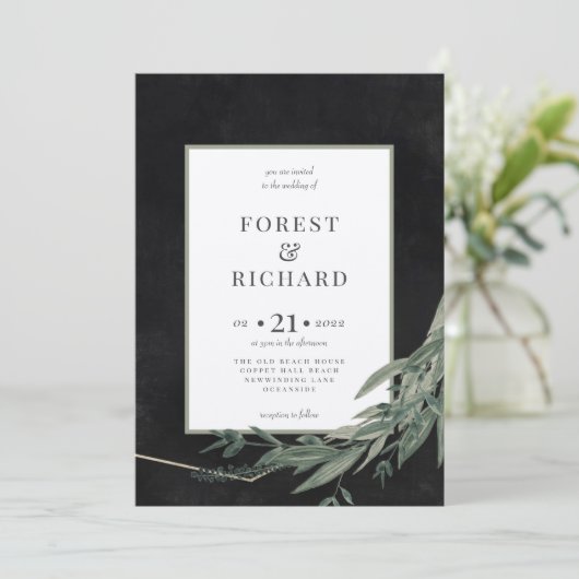 feuillage classique de minuit, invitation au polyg (Debout devant)