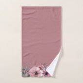 Feuillage d'anémone sur Arrière - plan rose (Serviette à main)