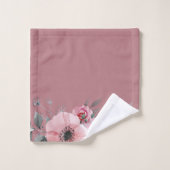 Feuillage d'anémone sur Arrière - plan rose (Gant de toilette)