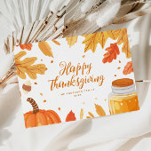 feuillage d'automne carte de fête d'action de grâc