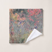 Feuillage d'automne et canards de Mallard (Gant de toilette)