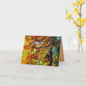 Feuillage d'automne et carte lumineuse (Fleur jaune)
