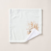 Feuillage d'automne et fleurs avec Citrouille et p (Gant de toilette)