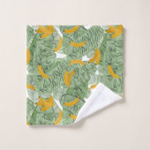 Feuillage de banane tropicale moderne (Gant de toilette)