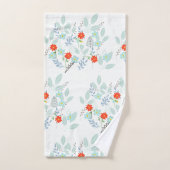 Feuillage de flore rouge  (Serviette à main)