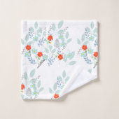 Feuillage de flore rouge  (Gant de toilette)