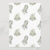 Feuillage de palmiers tropicaux | Menu de mariage (Dos)