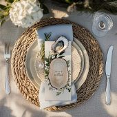 Feuillage de tranche de bois rustique Menu de mari