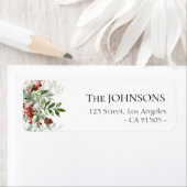 feuillage de vacances verdure noël étiquette de ad (En situation)