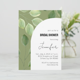 Feuillage d'eucalyptus d'un beau vert invitation
