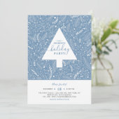 Feuillage d'hiver | Invitation de fête de vacances (Debout devant)