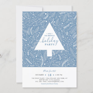 Feuillage d'hiver   Invitation de fête de vacances