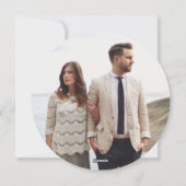 Feuillage d'hiver rond | Carte de vœux photo de fê (Dos)