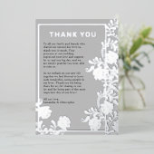 Feuillage d'huile d'argent sur Carte de remercieme (Debout devant)