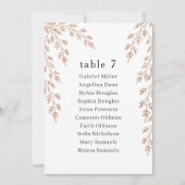 Feuillage doré Numéro de table avec siège (Devant)