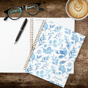 Feuillage élégant bleu et blanc