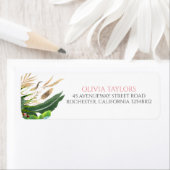 Feuillage exotique de jungle étiquette feuilles do (En situation)