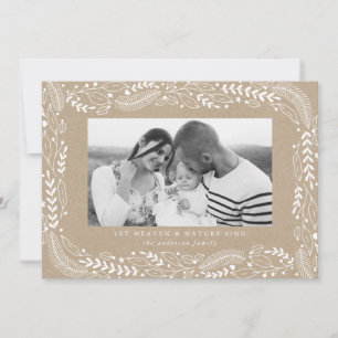 Feuillage Festif Carte de vœux Kraft pour les Fê
