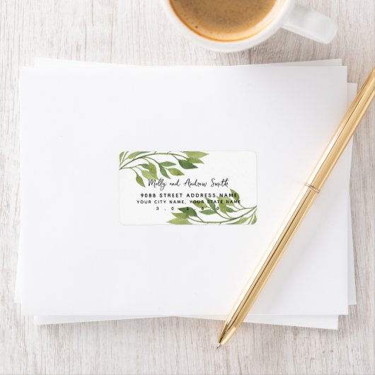 feuillage feuille verdure étiquette de adresse/mar (En situation)