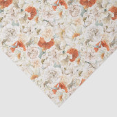 Feuillage Floral Boho | Papier de Soie Imprimé sur (Détail)