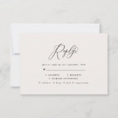 Feuillage floral rustique bordeaux mariage réponse (Dos)