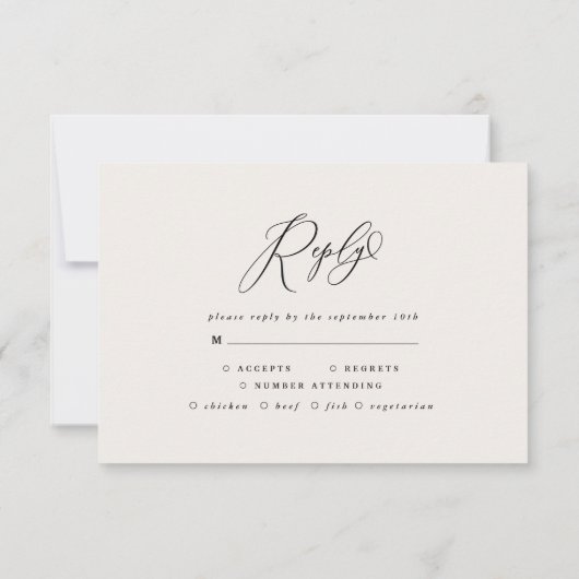 Feuillage floral rustique bordeaux mariage réponse (Dos)