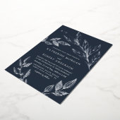 feuillage luxueux et élégant mariage invitation (Rotation)