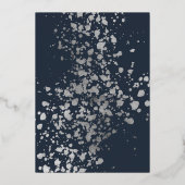 feuillage luxueux et élégant mariage invitation (Verso)