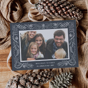 Feuillage neigeux   Carte photo de vacances
