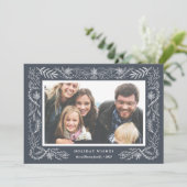 Feuillage neigeux | Carte photo de vacances (Debout devant)