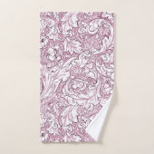 Feuillage orné rose rose (Serviette à main)