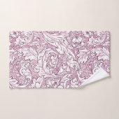 Feuillage orné rose rose (Serviette à main)