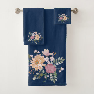 Feuillage Rose de fleurs sur Arrière - plan bleu