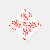 Feuillage rouge riche sur les serviettes en papier (Coin)