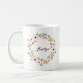 Feuillage rustique et couronne florale Mug personn (Gauche)