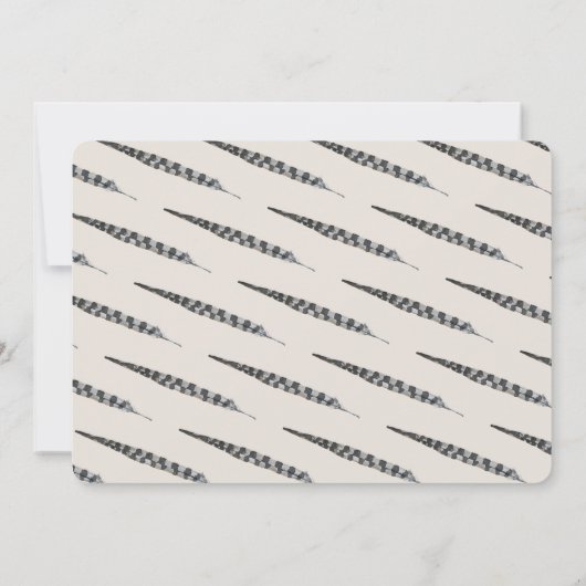 Feuillage rustique, faire-part de naissance fleuri (Dos)