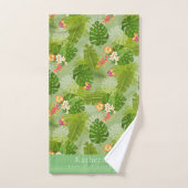Feuillage tropical vert été (Serviette à main)