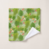Feuillage tropical vert été (Gant de toilette)