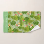 Feuillage tropical vert été (Serviette à main)