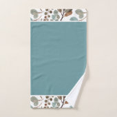 Feuillage Turquoise, Vert, Mousse, Brown (Serviette à main)