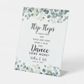 feuillage verdoyant mariage tongs panneau mariage (Recto)