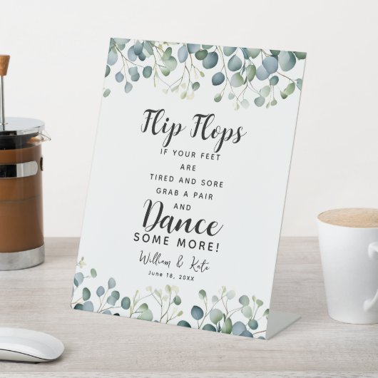 feuillage verdoyant mariage tongs panneau mariage (In SItu)