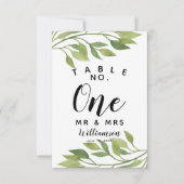 feuillage verdure feuille Numéro de table fête/mar (Devant)