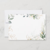 Feuillage vert Baptême Photo Invitation Card (Dos)