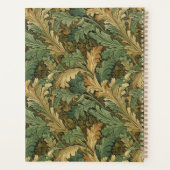 Feuillage Vert Brun Tan Monogramme Élégant William (Dos)