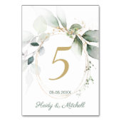 Feuillage vert et or, numéro de table Mariage (Par défaut)