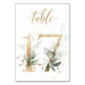 Feuillage vert et or, Table 17, Numéro de table (Dos)